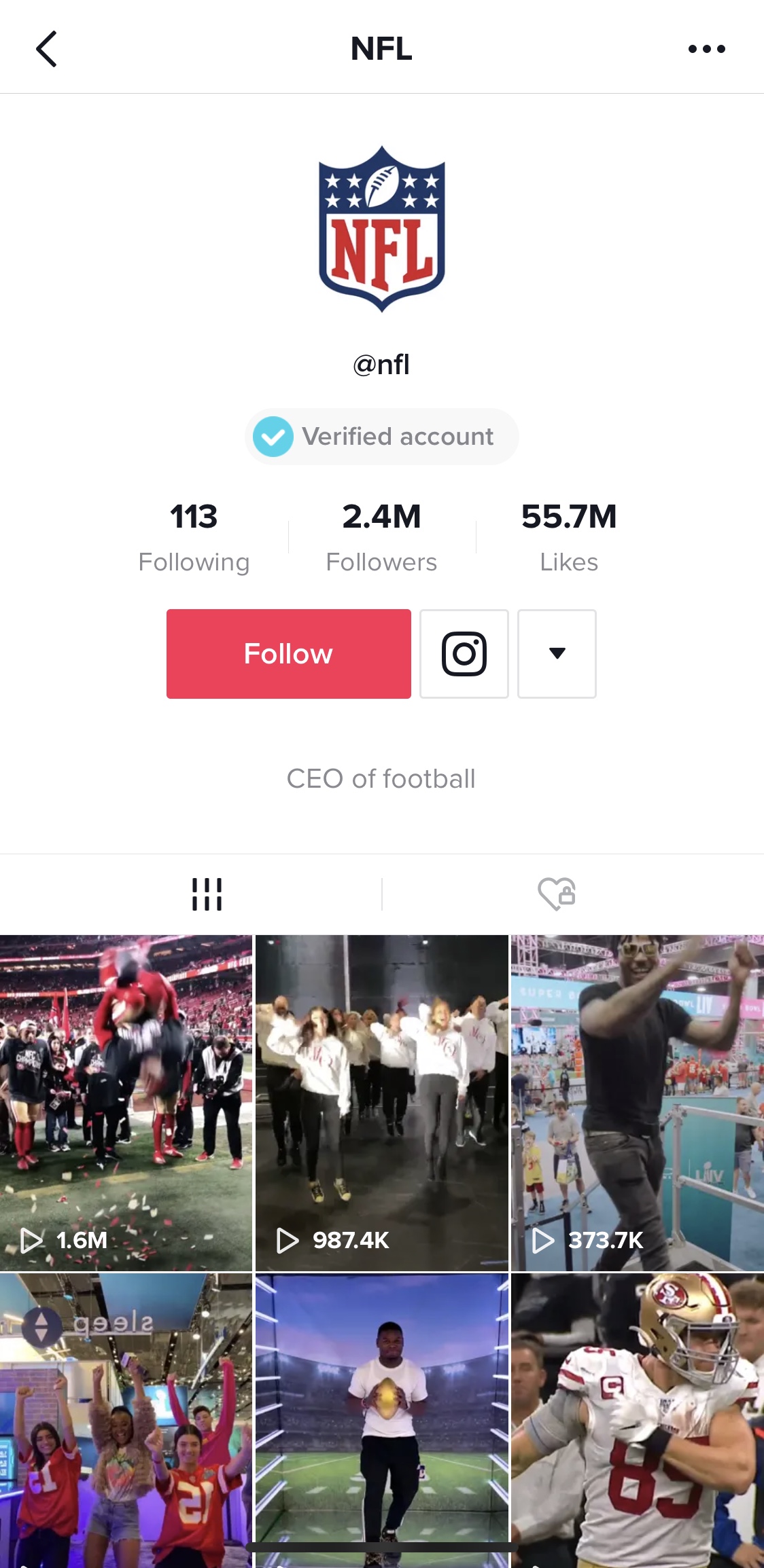 nfl tiktok主页超级碗比赛期间实时话题互动这场合作无疑对于nfl和tik