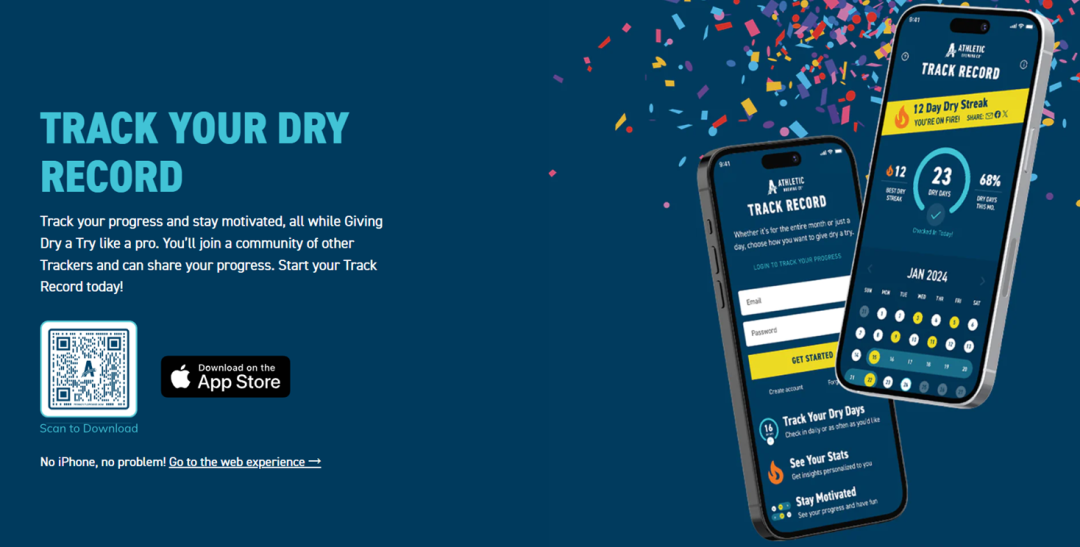 Athletic Brewing自主研发APP